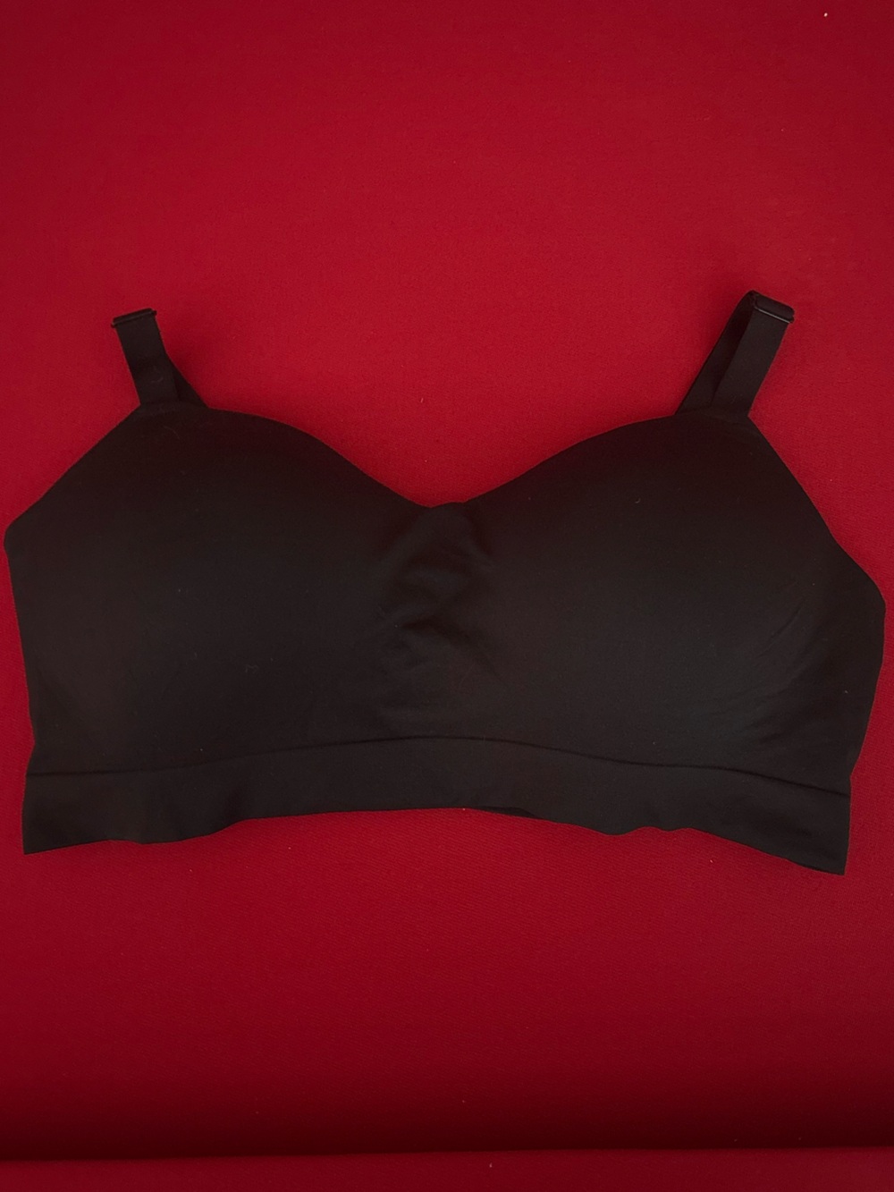 Truekind Wireless Bra 3XL Black Comfort Bra Smooth Cups